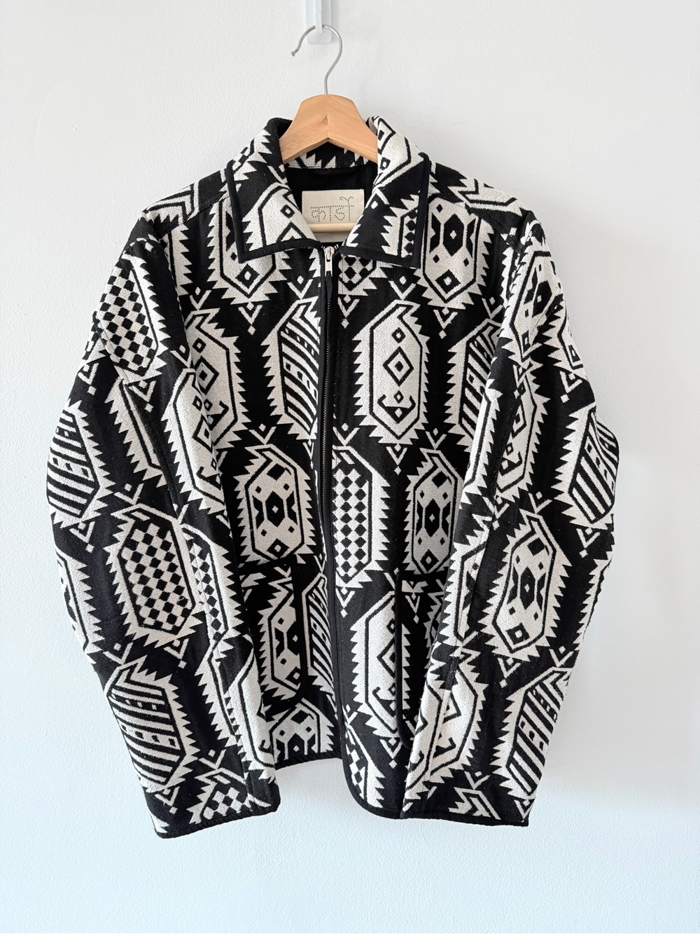 Kardo Black and White Aztec Zip Jacket